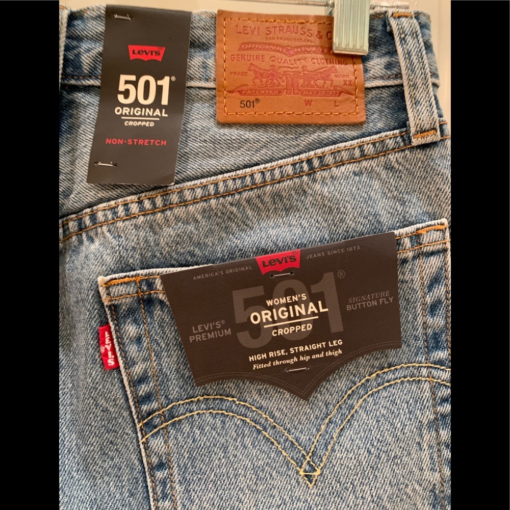 Levi’s Premium Original Cropped 501 NWT $128 - Picture 7 of 8